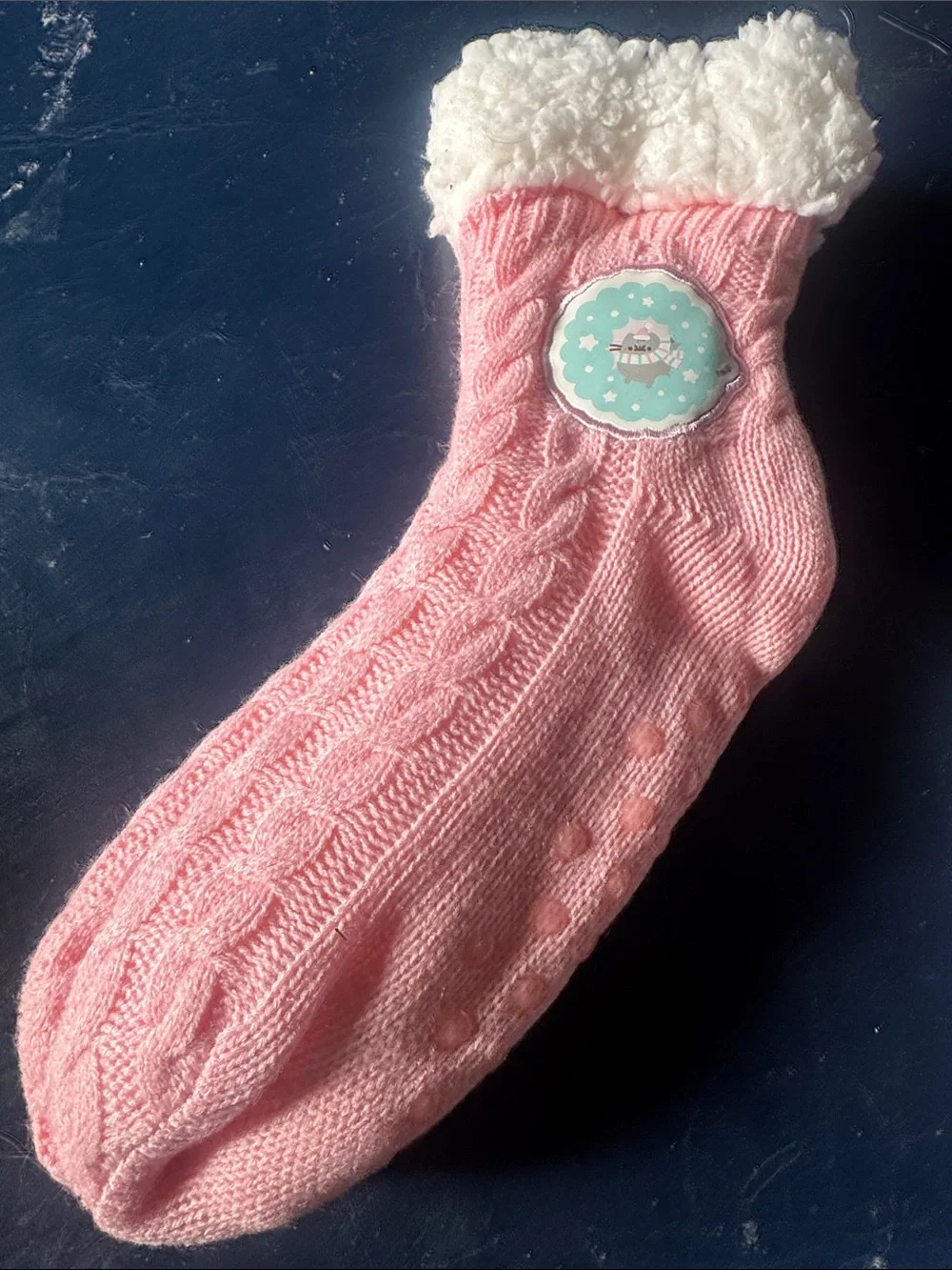 Pusheen Pink Cozy Gripper Slipper Socks NWT
